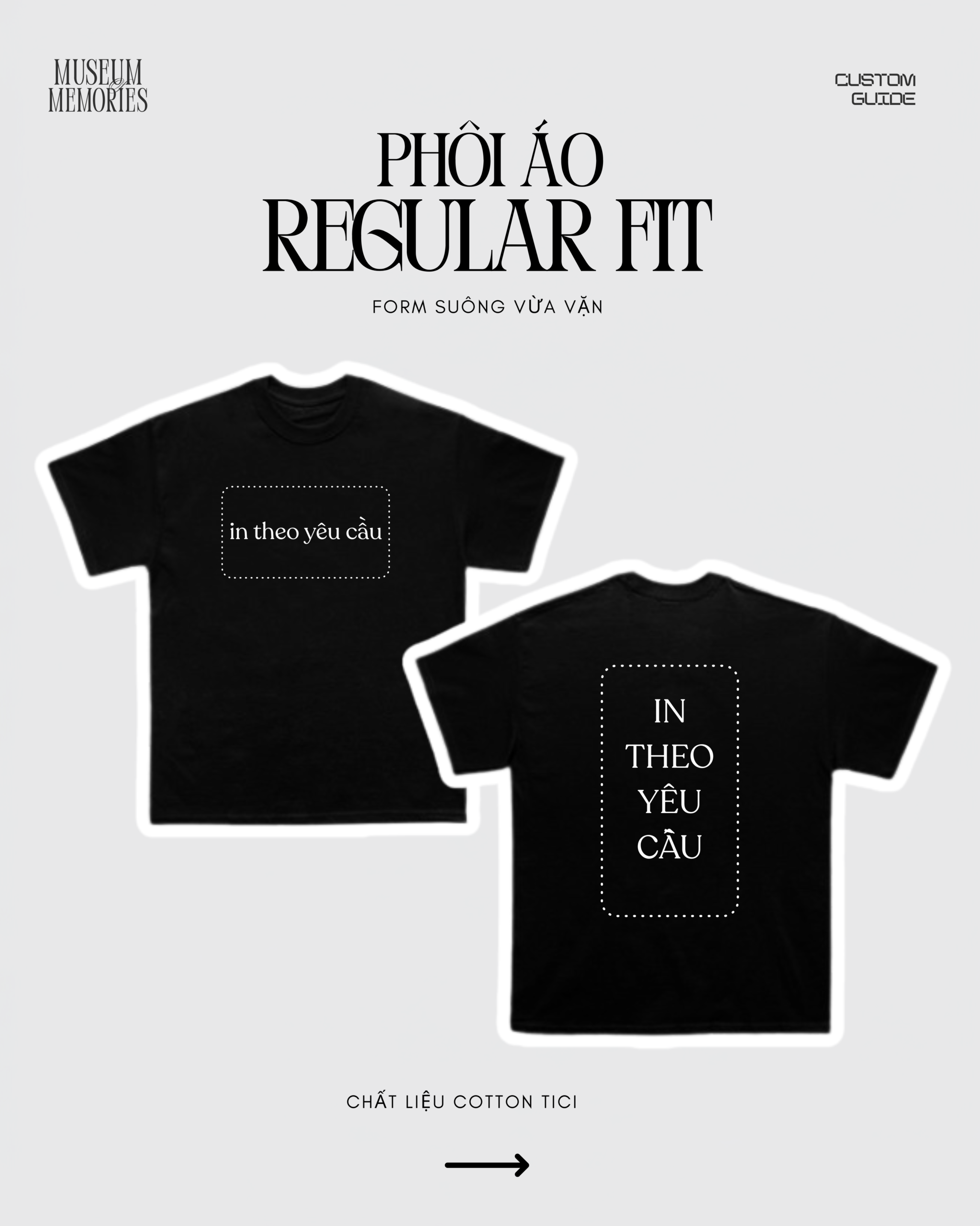 Áo thun Regular fit - In theo yêu cầu (Phôi áo cotton tici) - Image 2